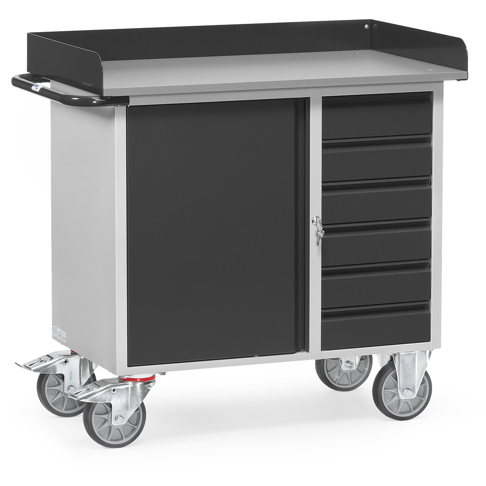 fetra® Workshop cart GREY-EDITION 12450-7016 with skirting