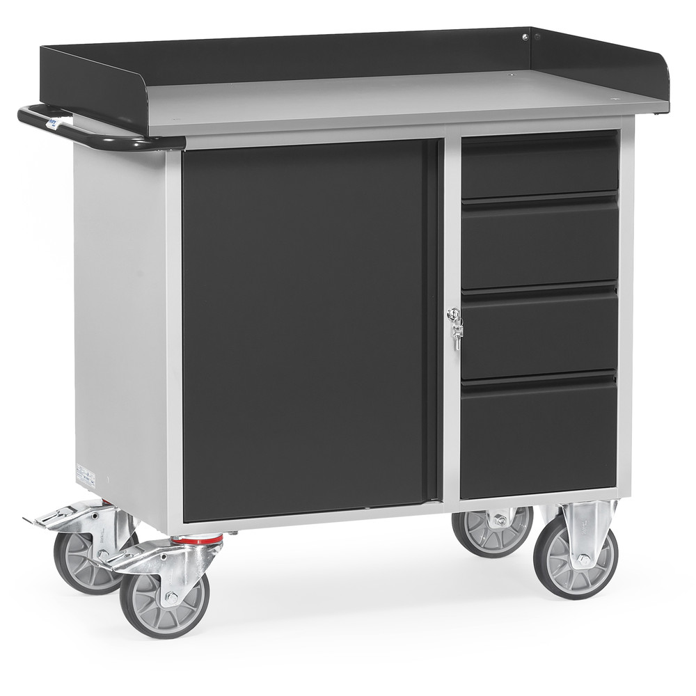 fetra® Workshop cart GREY-EDITION 12452-7016 with skirting