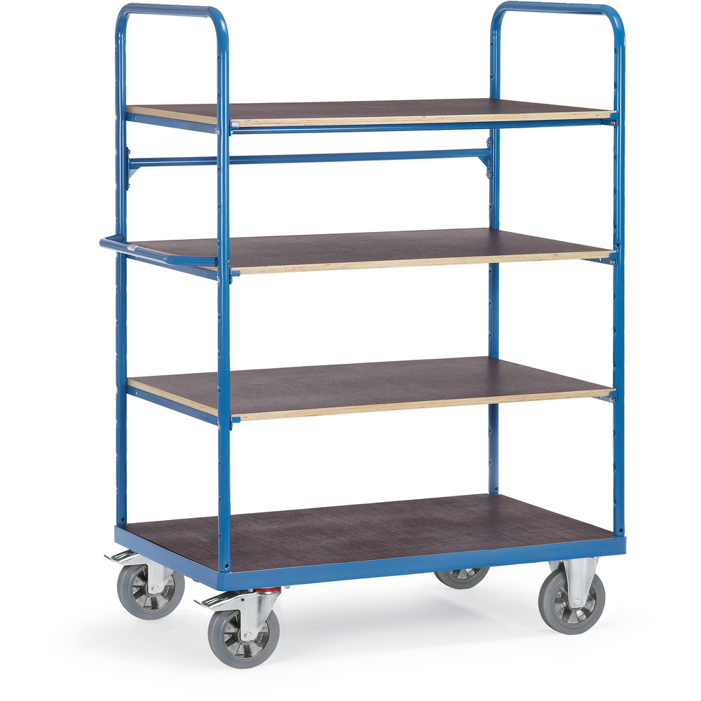 fetra® Super-MultiVario-Shelved trolley 18303 - heavy loads transporter