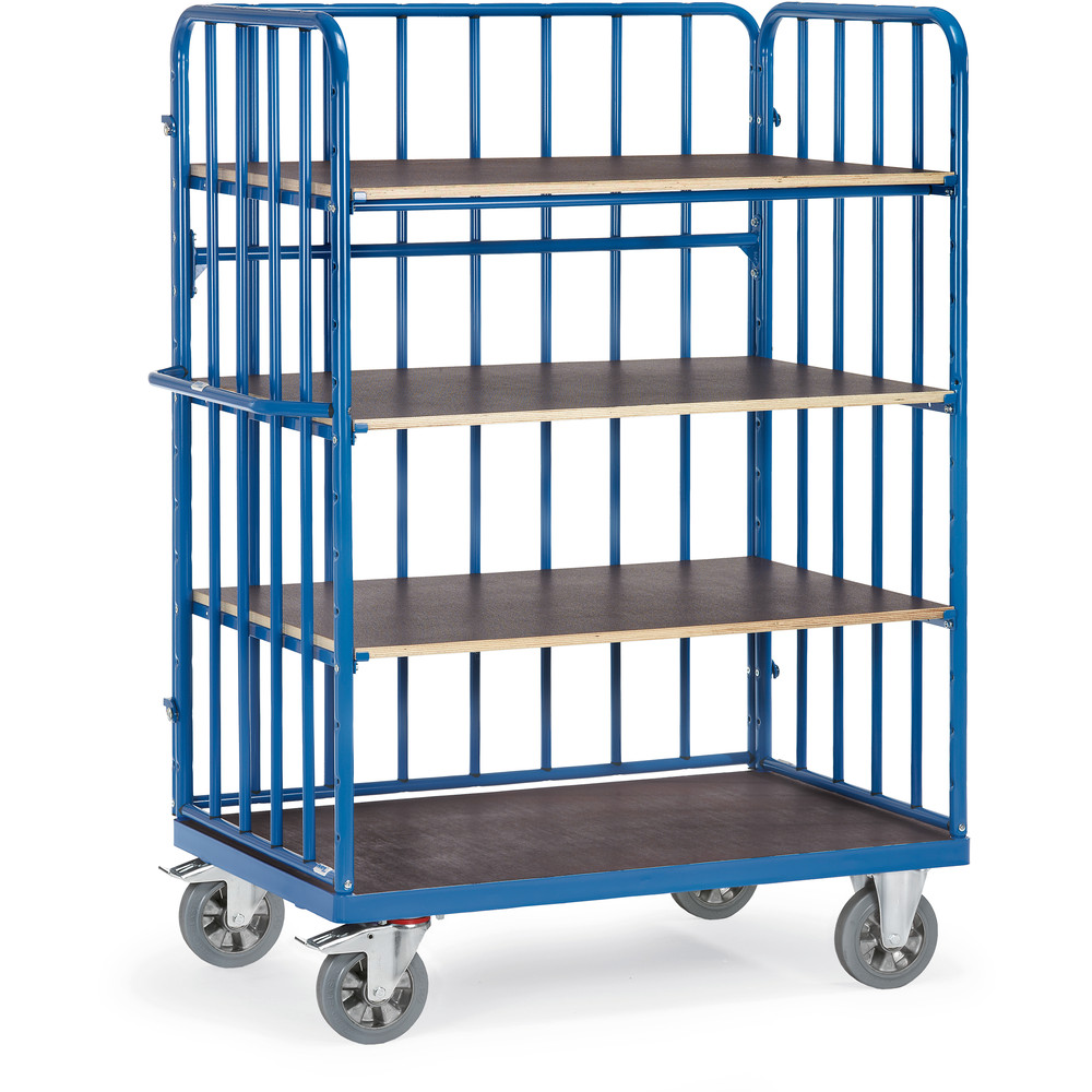 fetra® Super-MultiVario-Shelved trolley 18312-1 - heavy loads transporter