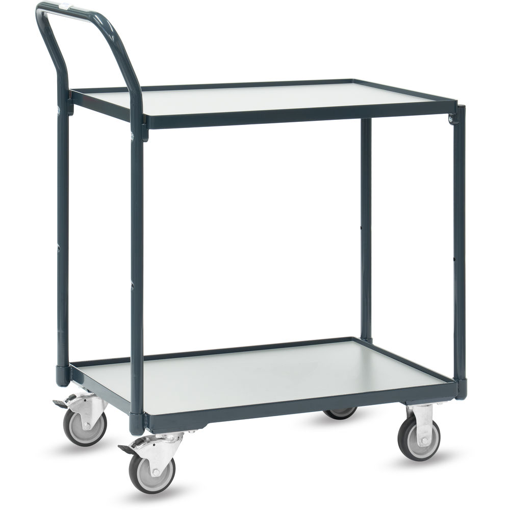 fetra® Compact table top cart with 2 shelves 2240-7016