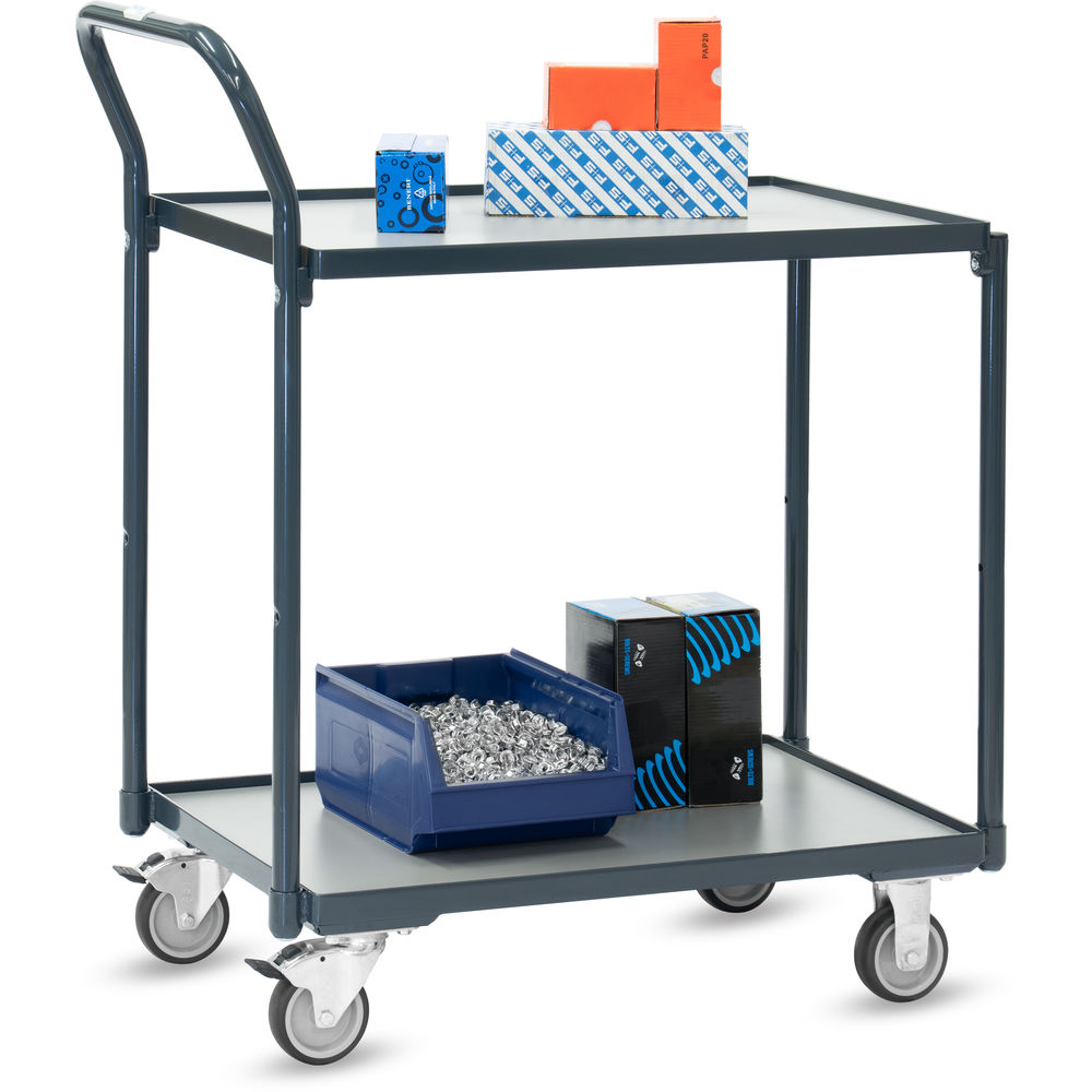 fetra® Compact table top cart with 2 shelves 2240-7016