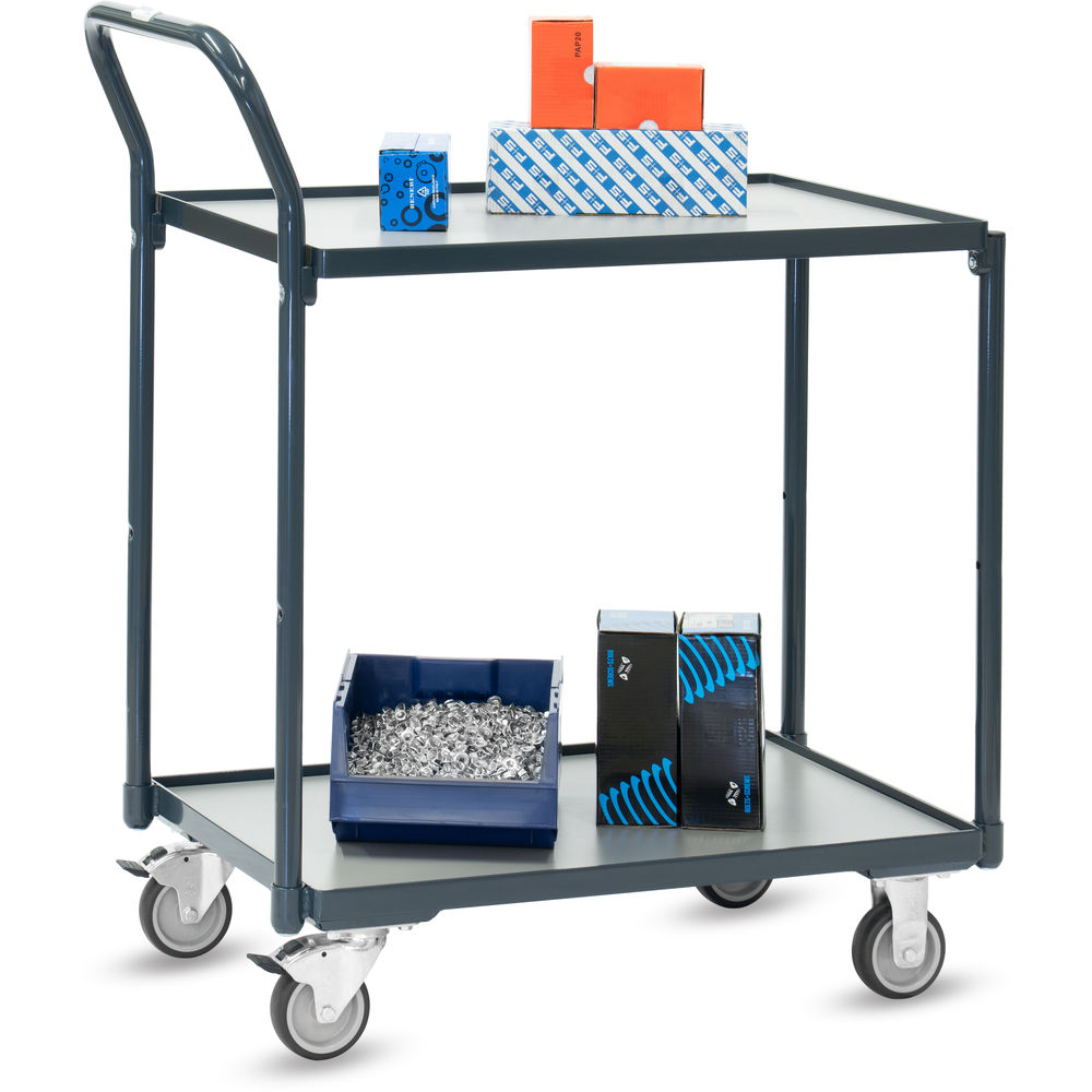 fetra® Compact table top cart with 2 shelves 2240-7016