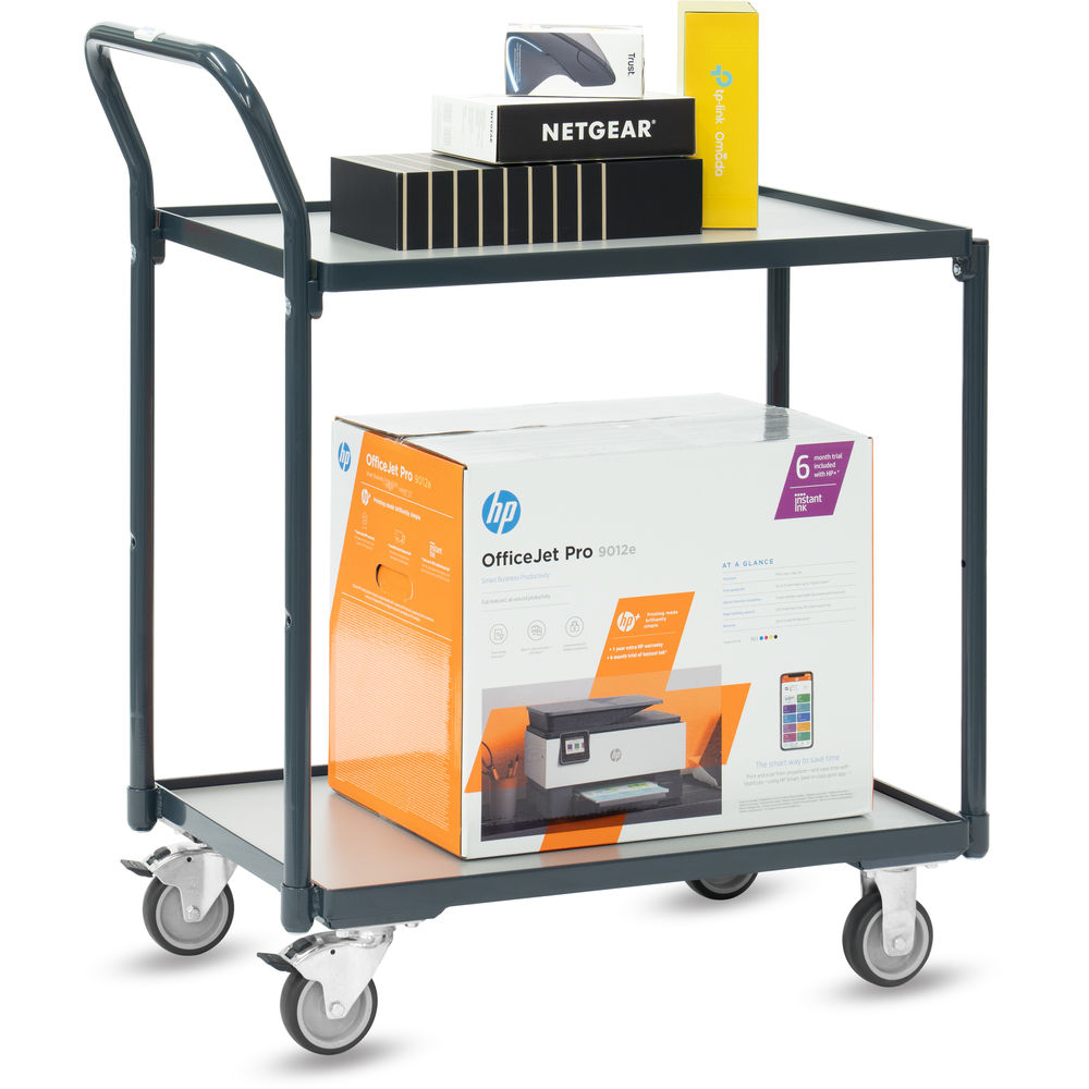 fetra® Compact table top cart with 2 shelves 2240-7016