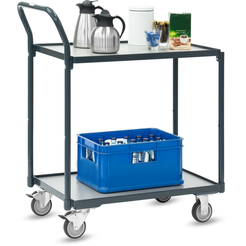 fetra® Compact table top cart with 2 shelves 2240-7016