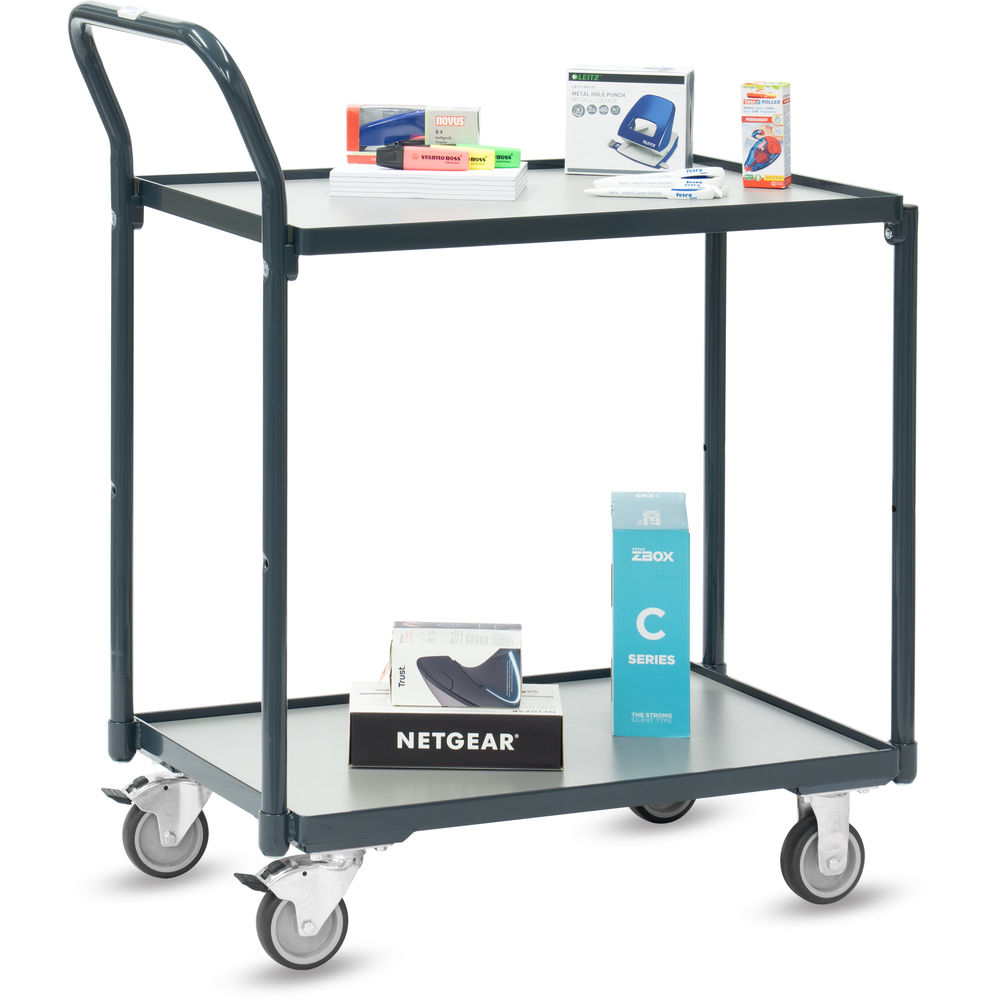 fetra® Compact table top cart with 2 shelves 2240-7016