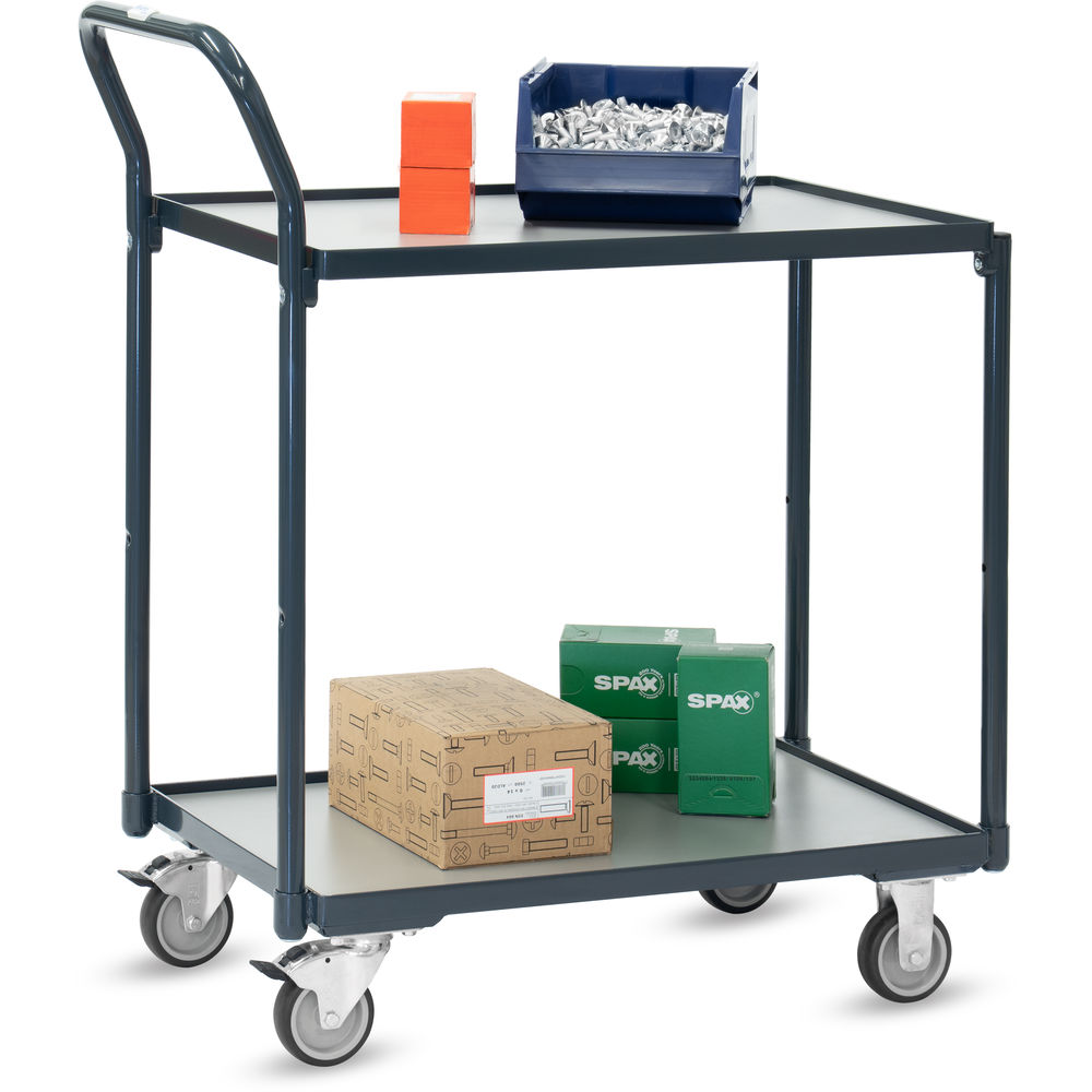fetra® Compact table top cart with 2 shelves 2240-7016
