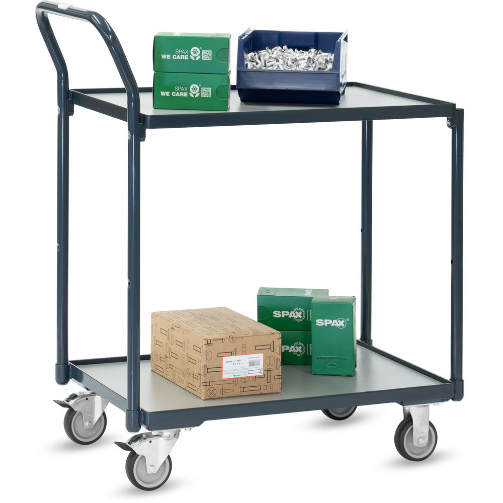 fetra® Compact table top cart with 2 shelves 2240-7016