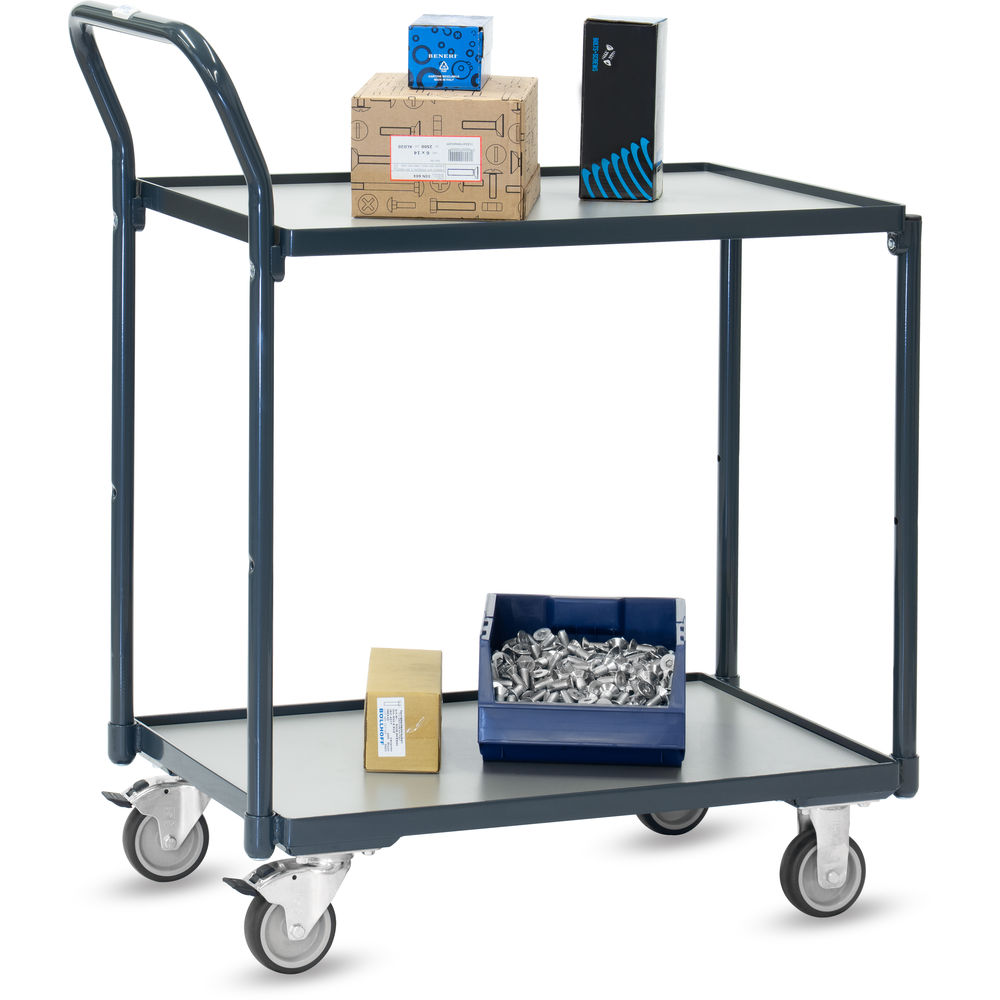 fetra® Compact table top cart with 2 shelves 2240-7016