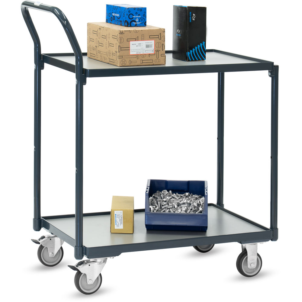 fetra® Compact table top cart with 2 shelves 2240-7016