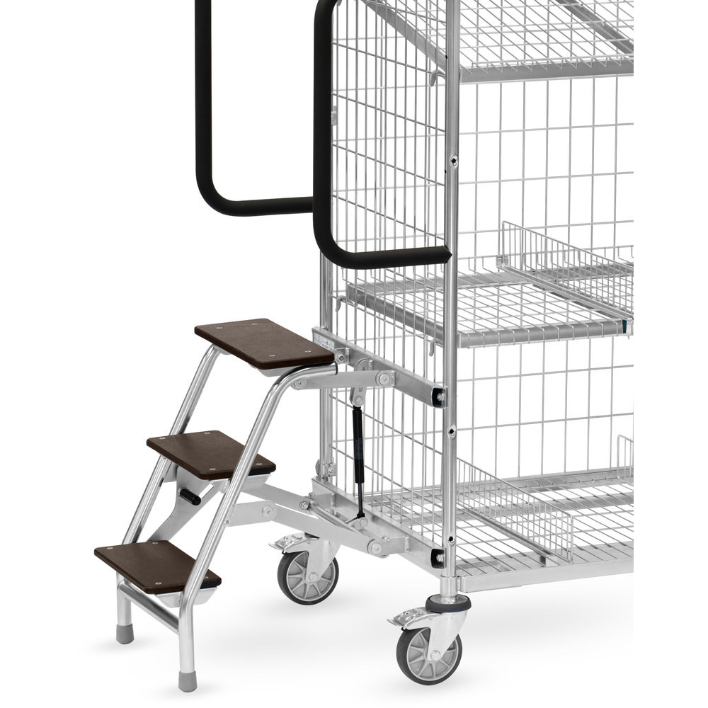 fetra® Steps 28TS6 for galvanised storeroom trolleys