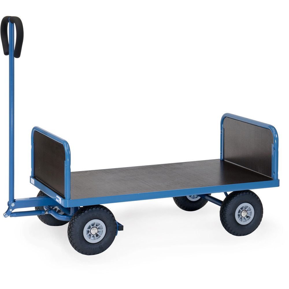 fetra® Hand cart 4021L - 2 axles pneumatic wheels