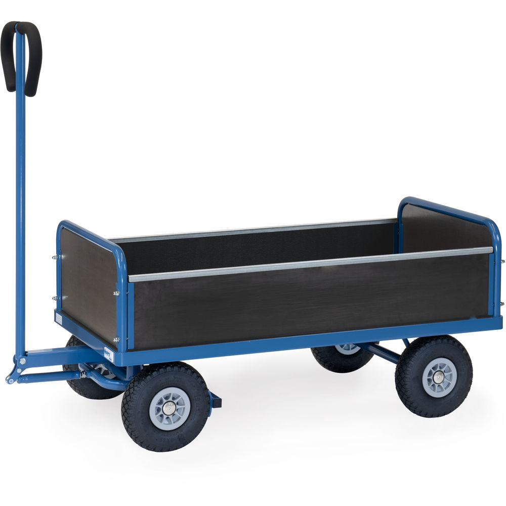 fetra® Hand cart 4051P - 2 axles pneumatic wheels