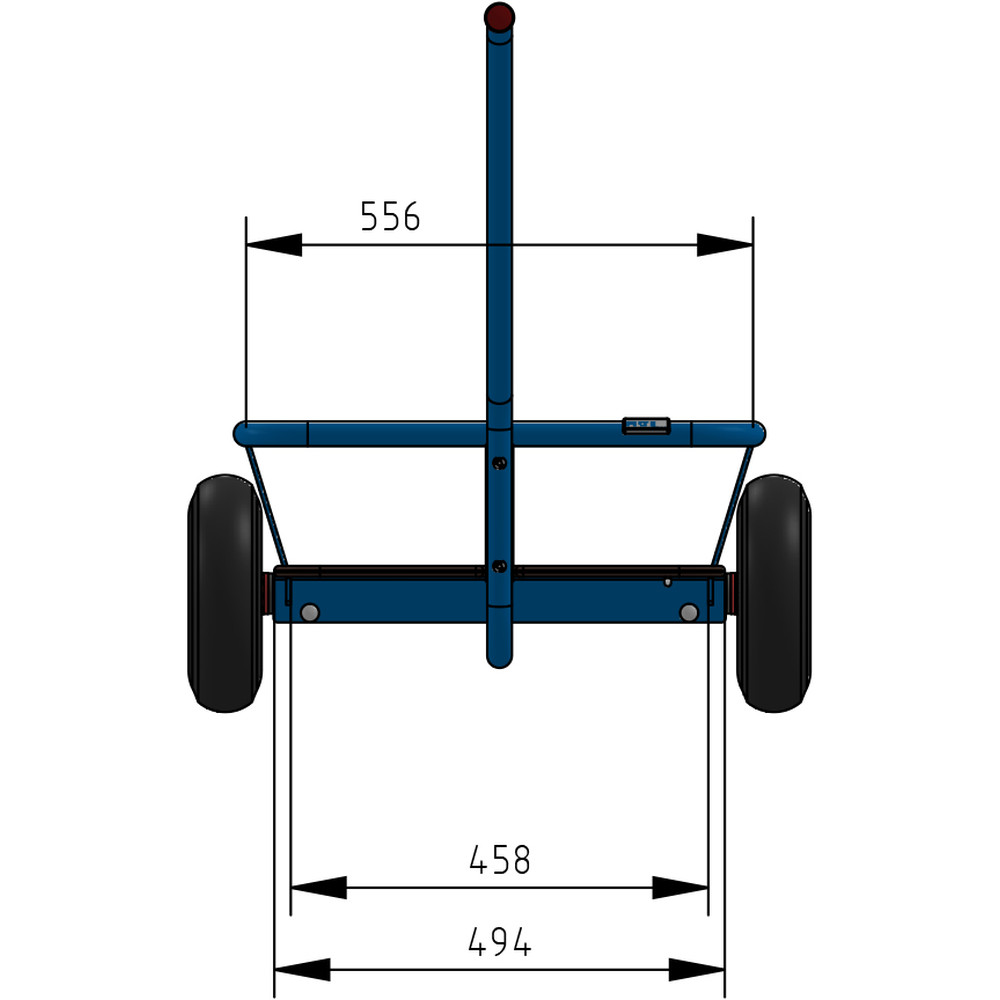 fetra® Hand cart 4092P - 1 axle