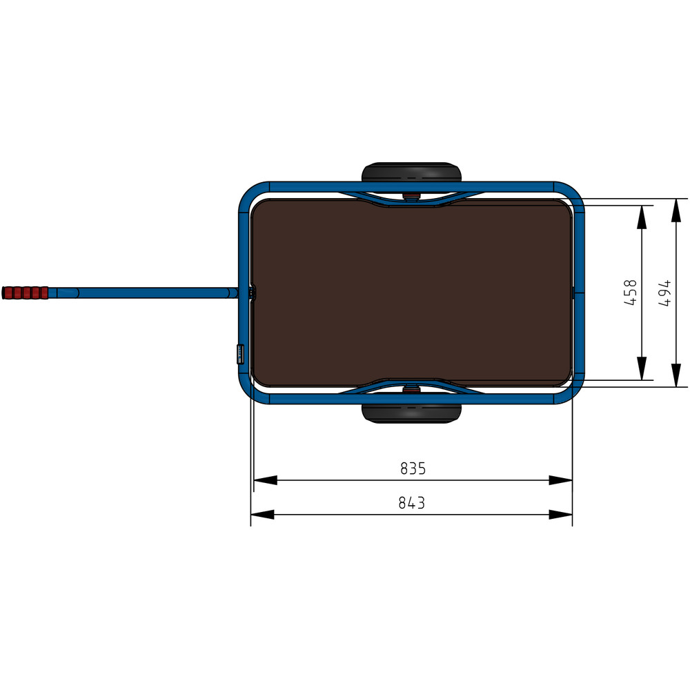 fetra® Hand cart 4092P - 1 axle