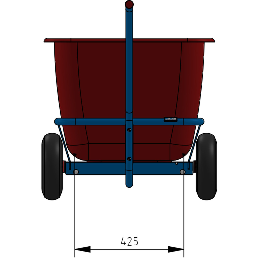 fetra® Hand cart 4102L - 1 axle