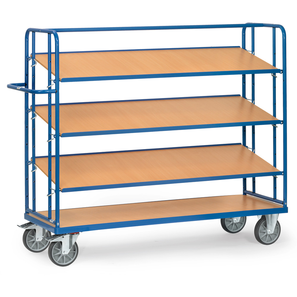 fetra® Shelved trolley with detachable shelves 4255