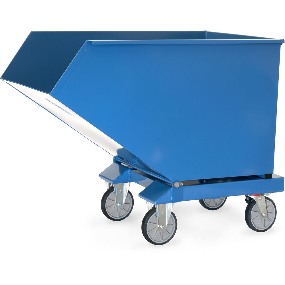 fetra® Sheet metal dump truck 4703A | Chip cart with drainage tap