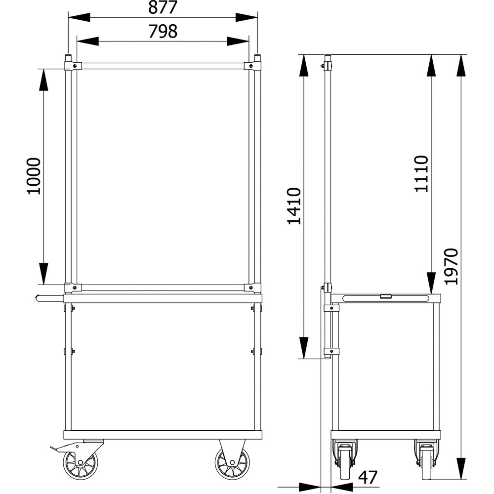 fetra® Infection protection frame / Spitting protection wall 5900
