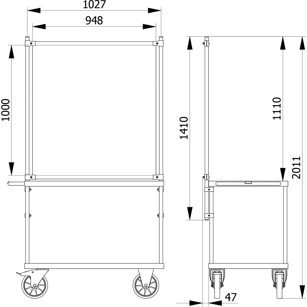fetra® Infection protection frame / Spitting protection wall 5901