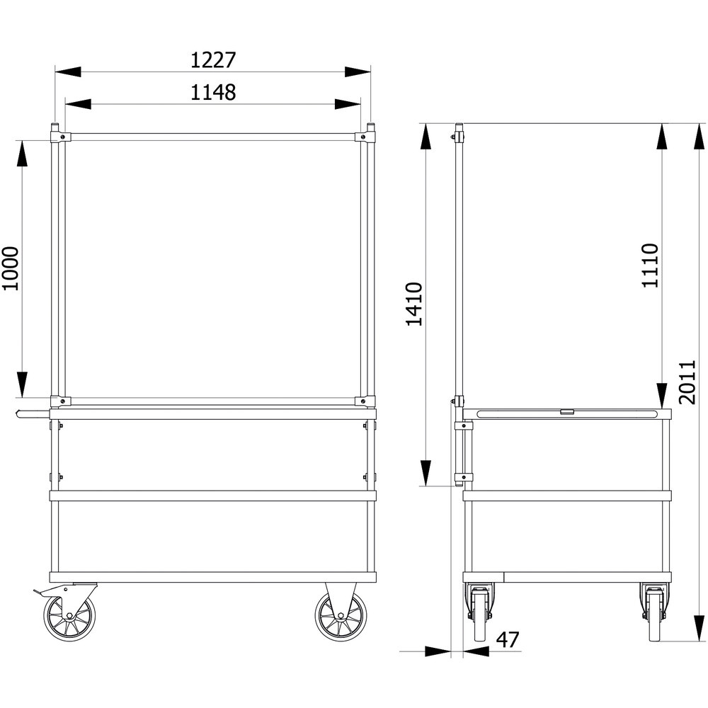fetra® Infection protection frame / Spitting protection wall 5903