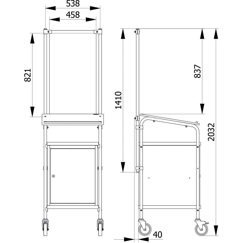 fetra® Infection protection frame / Spitting protection wall 5934