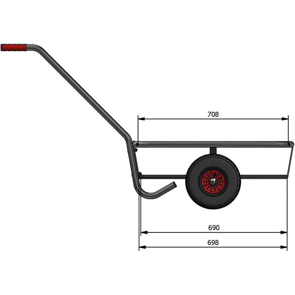 fetra® Hand cart hot-dip galvanised 6091P