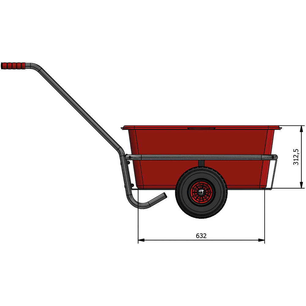 fetra® Hand cart hot-dip galvanised 6101P