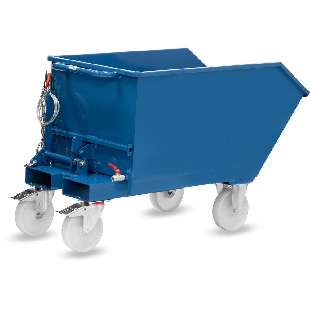fetra® Tipping container with drainage tap and wheelset 6230AR