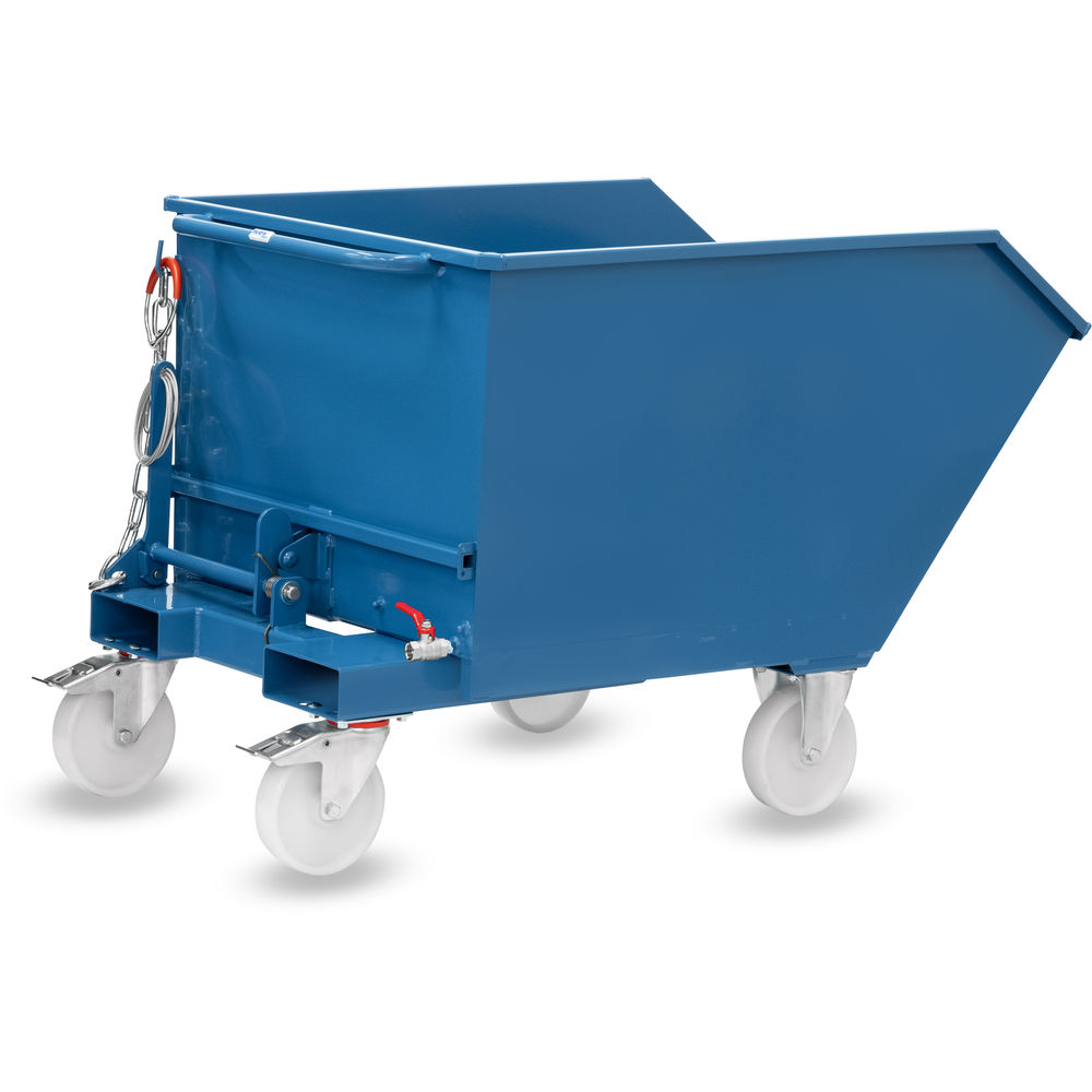 fetra® Tipping container with drainage tap and wheelset 6250AR