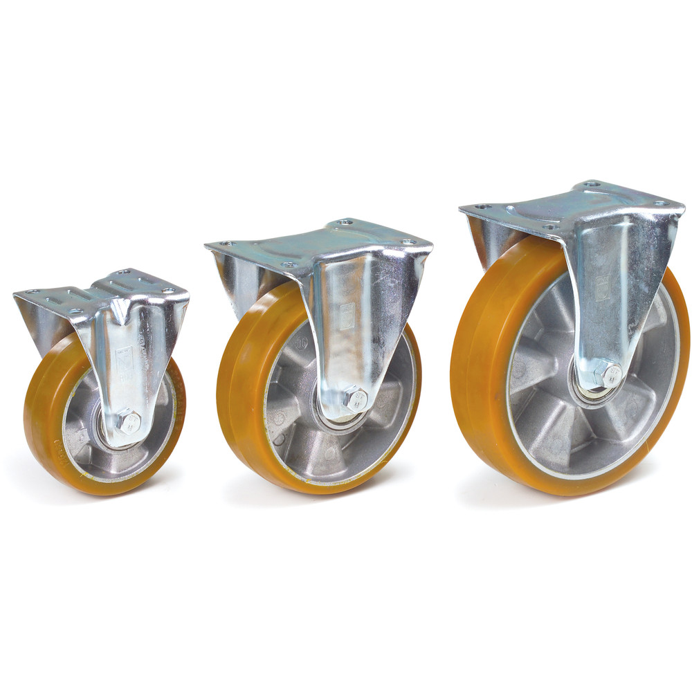 fetra® Fixed-wheel castor polyurethanee 125 x 40 mm