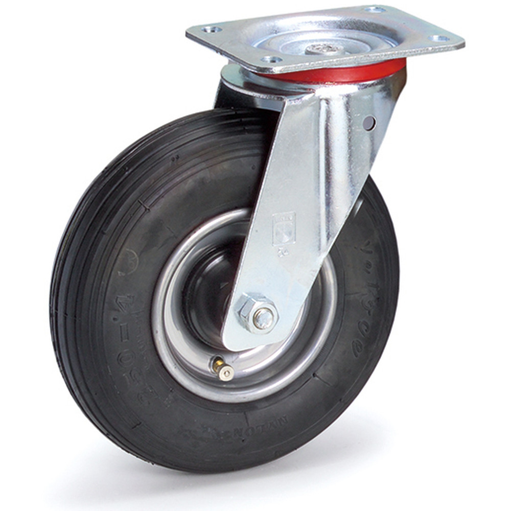fetra® Swivel castor pneumatic wheel 220 x 70 mm