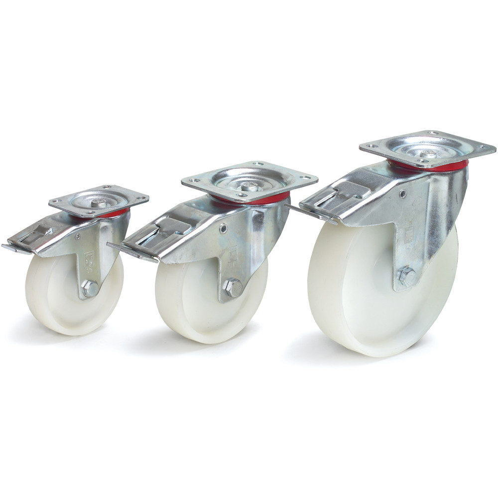 fetra® Swivel castor with lock polyamide 200 x 50 mm