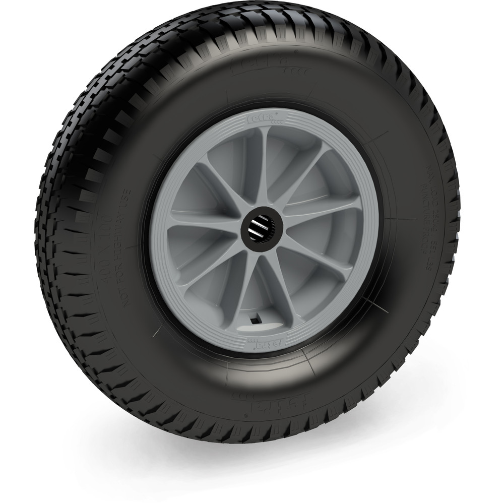 fetra® PU-tyre 72621G - 400 x 100 mm