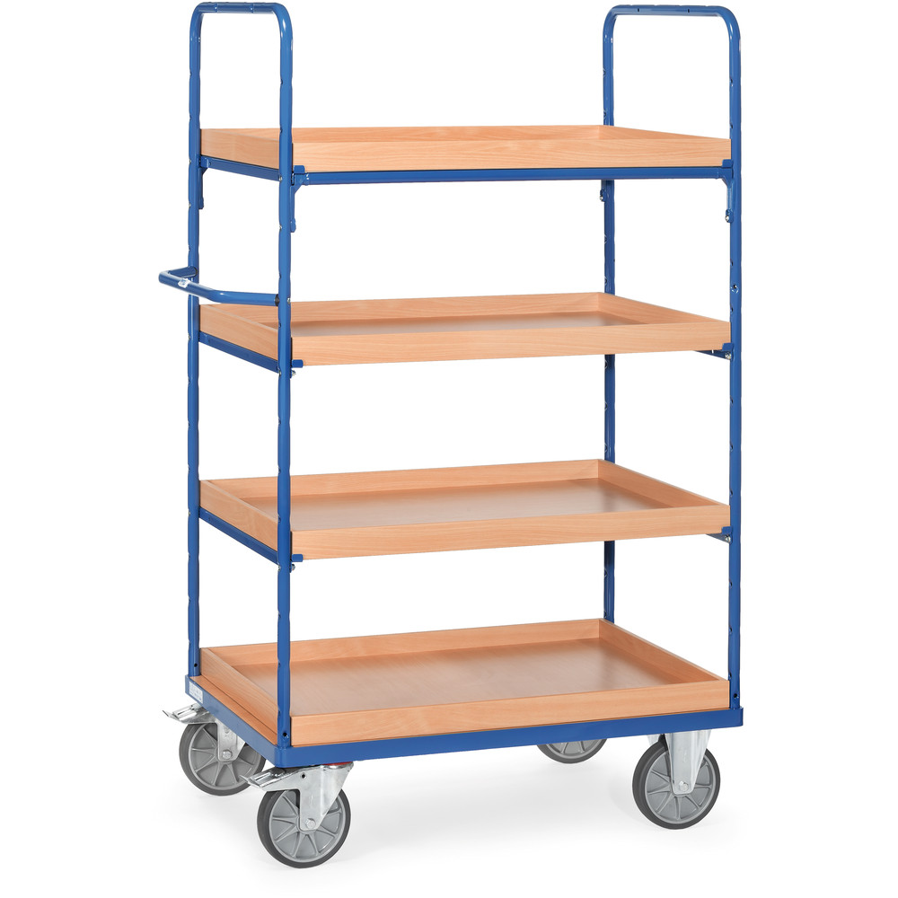 fetra® Shelved trolley with boxes 8321