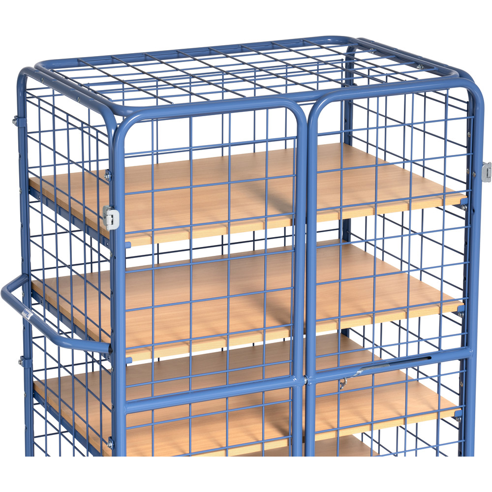 fetra® Shelved trolley with wing doors 8581-3DE