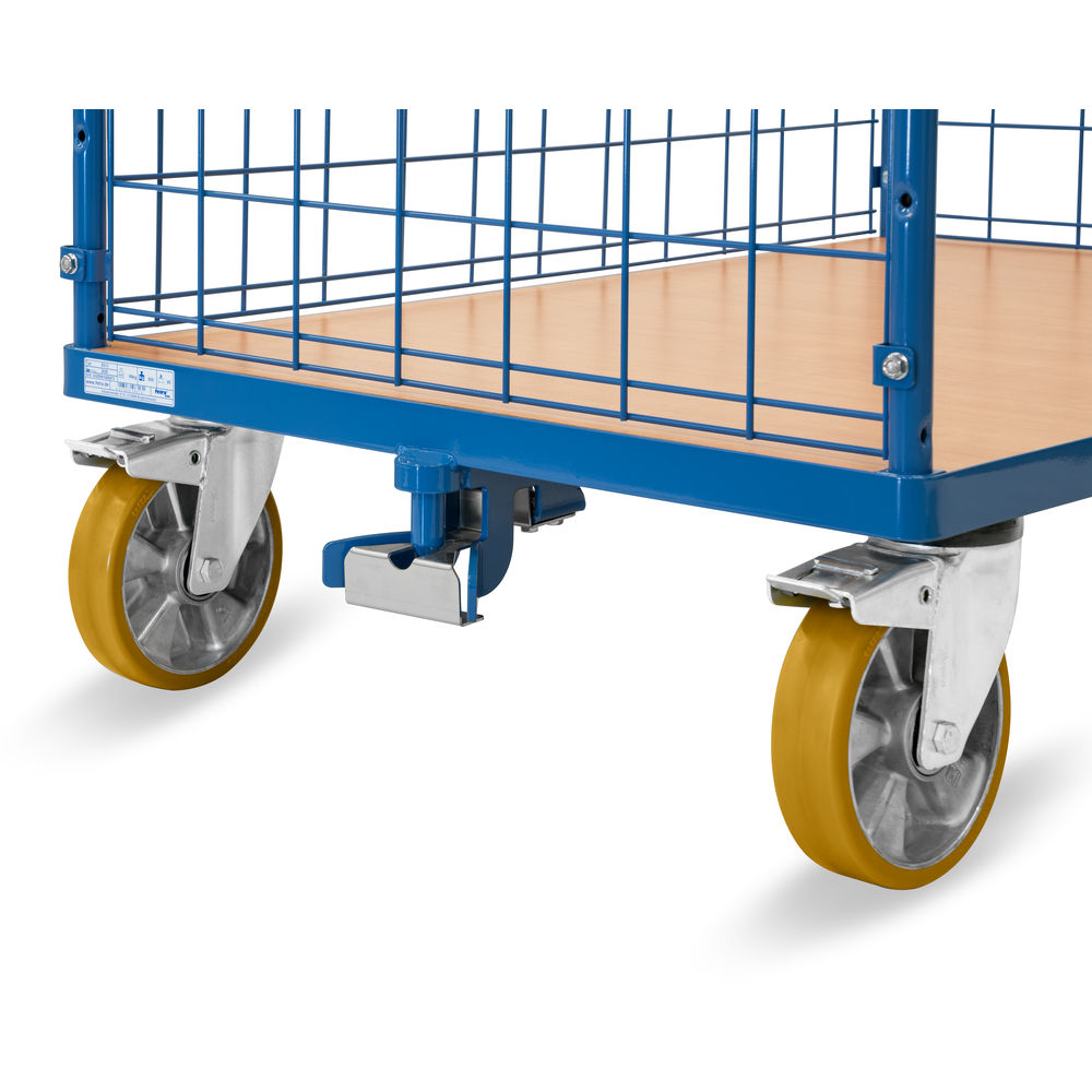 fetra® Shelved trolley with wire lattice 8413-RZ