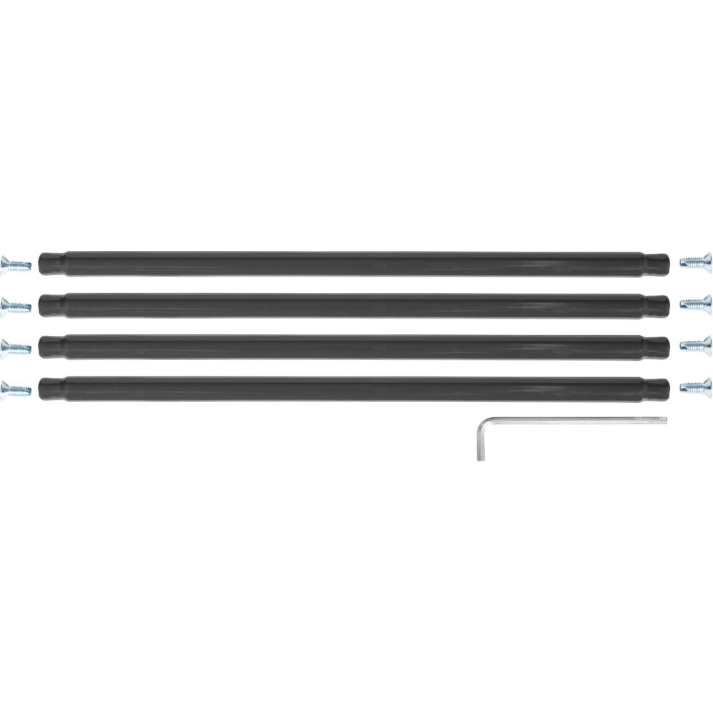 fetra® Support tubes anthracite grey for heavy fetra® table top carts with 2 levels