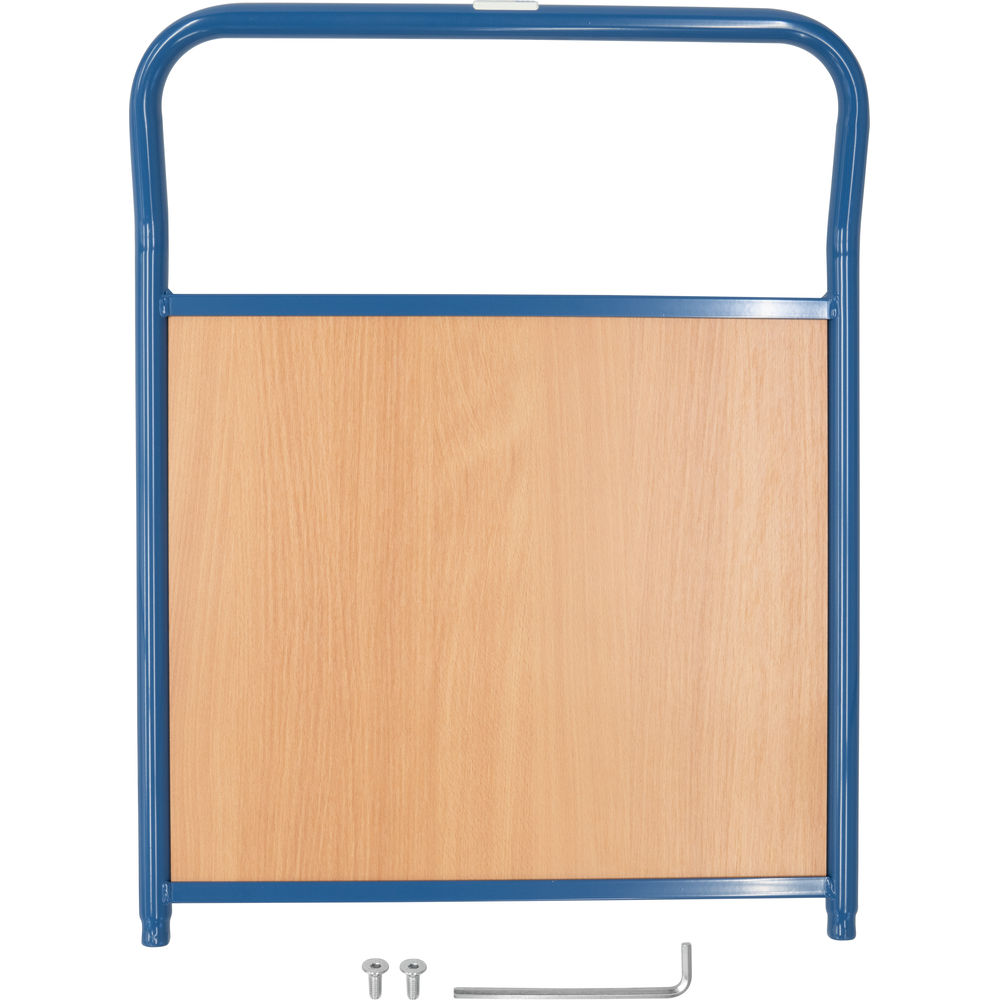 fetra® End wall with wood E2511SW for panelled end platform cart