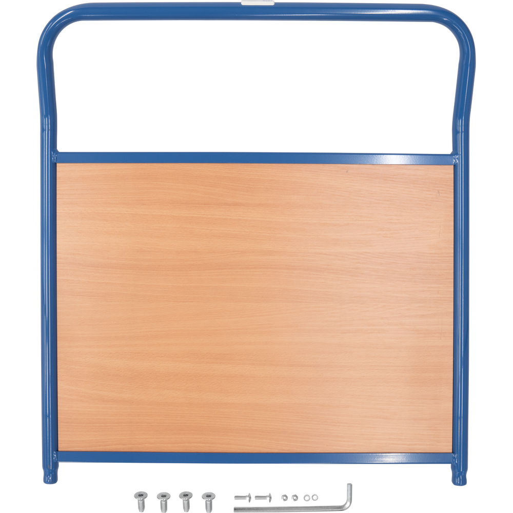 fetra® End wall with wood E2551SW for closed platform cart