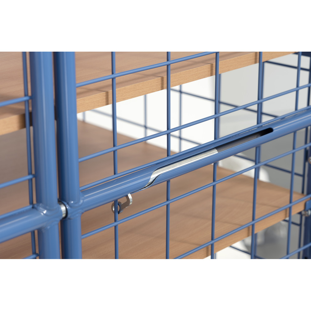 fetra® Shelved trolley with wing doors 8581-3DE